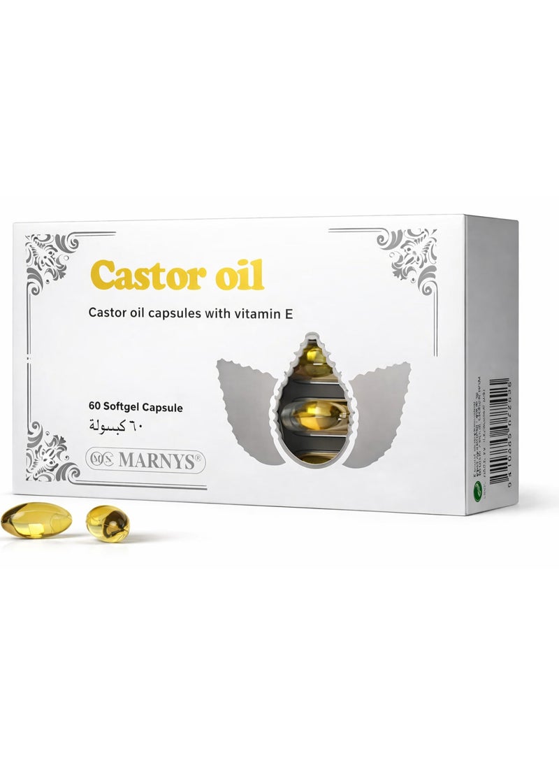 Marnys Castor Oil 60 Capsules - Image 1